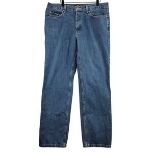 Lee Relaxed Fit Straight Leg Jeans Mens 38x34 Blue Denim Superior Comfort